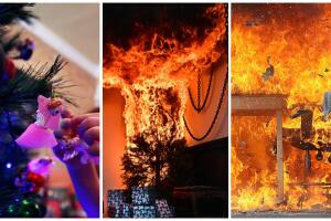 árbol de Navidad llamas 4 claves contra incendio