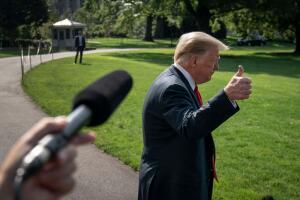 President Trump Departs White House For Trip To Arizona