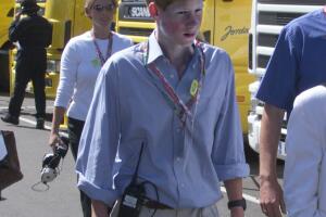 the son of Prince Charles, Prince Harry walks in t