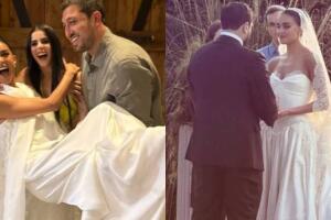 Boda de Alejandra Capetillo y Nader Shoueiry: ella deslumbra con 2 vestidos de novia 