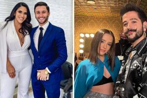 Collage, parejas de Andrés Parra y Evaluna