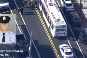 Escena tiroteo en autobús SEPTA 