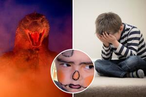 Niño pide que lo maquillen de Godzillla y termina triste con el resultado 