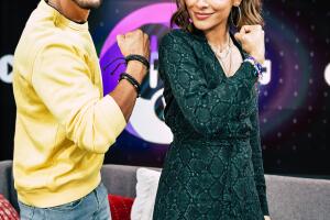 Alejandra Espinoza y su hermano Miguel Ángel Espinoza en El Gordo y La Flaca. 5 de diciembre, 2018.