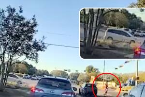 buscan conductor chocó adulto dos niños semáforo austin texas