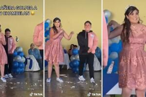 Quinceañera golpea a chambelán por accidente