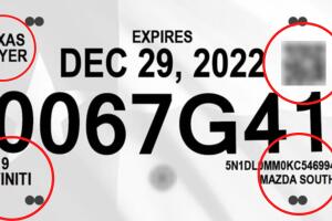 placas de papel temporales Texas