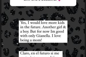 Melissa Vallecilla quiere tener más hijos