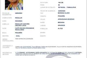 Boletín de búsqueda de Víctor Manuel Garza