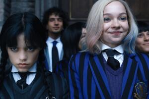 Jenna Ortega as Wednesday Addams, Emma Myers as Enid Sinclair - Netflix.jpg