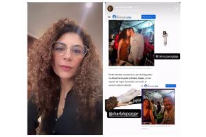 Anna Ferro reaccionó a las virales fotografías en sus historias de Instagram.