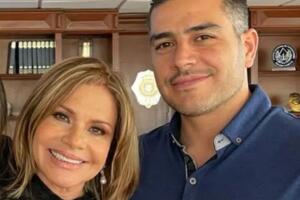 María Sorté y su hijo Omar García Harfuch