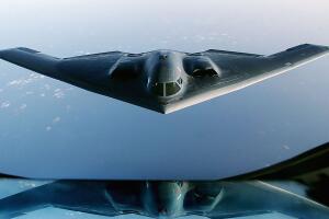 A B-2 Spirirt Stealth Bomber In Flight