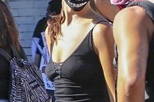 EXCLUSIVE Eiza Gonzalez Shows Off Her Skateboarding Skills at a Black Lives Matters Protest