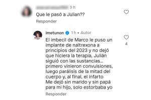 Imelda Tuñón señala que la naltrexona le provocó problemas de salud a Julián Figueroa