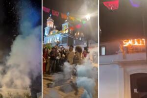 Con fuegos artificiales y humo color azul descubrieron que tendrán niño y el nombre del bebé