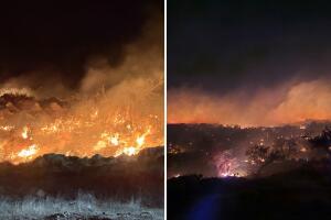 incendio Nebo Mountain Gillespie County Texas fuego forestal Fredericksburg emergencia bomberos clima seco