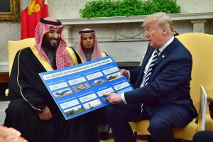 El príncipe Mohammed Bin Salman con Trump en la Casa Blanca.