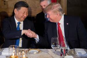 Presidente de China Xi Junping y el de EEUU Donald Trump en Mar-a-Lago