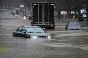 Large Storm Moves Up East Coast Causing Widespread Flooding