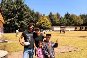 Michelle Renaud, Matías Novoa y sus hijos