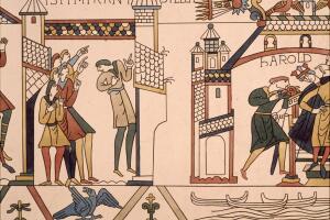 En uyn tapiz de Bayeux se retrató que, alrededor del año 1090, las personas presenciaron el cometa Halley, así como el momento en el que se le informa al rey Harold de la conquista normanda de Inglaterra.