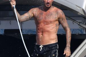 EXC David Beckham - Victoria Beckham - Sir Elton John - Harper Beckham - Brooklyn Beckham - David Furnis