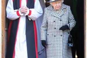 The Queen Attends Church At Hillington In Sandringham