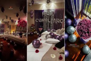 Gabriel Soto sorprendió a Irina Baeva al decorar su habitación con globos y flores.