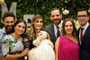 Ana Brenda con Daniela Melhem en el bautizo de su hija