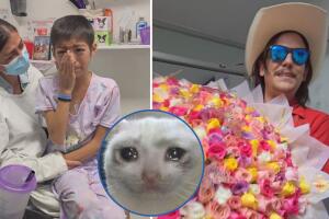 'El Patrón' entregó un enorme ramo de rosas a Mildred, una niña que padece cáncer