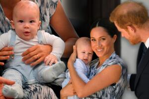 Meghan Markle, príncipe Harry y Archie Harrison  