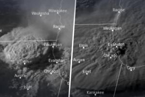 Supercélula de tornados en Illinois.