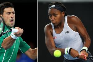 Novak Djokovic y Coco Gauff
