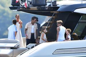 EXC David Beckham - Victoria Beckham - Sir Elton John - Harper Beckham - Brooklyn Beckham - David Furnis