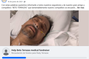Montez de Durango envió un mensaje de aliento a su vocalista, Beto Terrazas.