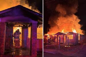 incendio en Eagle Pass fin de año trágico familia pierde su casa bomberos de Eagle Pass Siesta Acres