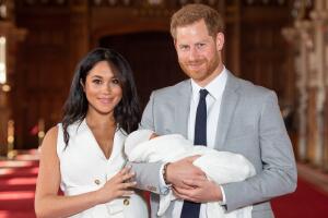 The Duke & Duchess Of Sussex Pose With Their Newborn Son