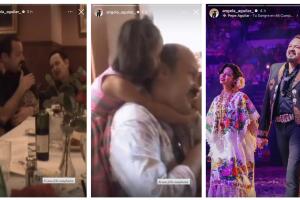 Así celebró Ángela el cumpleaños de su papá.