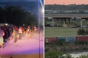 caravana inmigrantes Eagle Pass frontera Texas