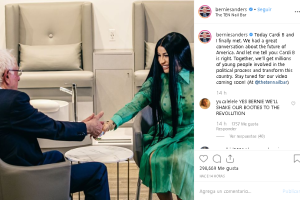 Bernie Sanders, Cardi B