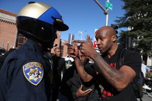 Demonstrators Protest Against Recent Sacramento Police Shooting Of Unarmed Black Man