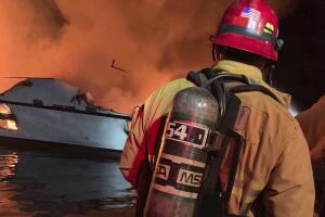 Boat Fire California