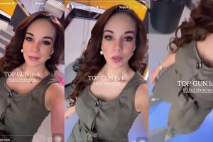 Una de las últimas publicaciones de Débora Estrella fue el look que usó para aparecer en su noticiero de la cadena Multimedios. 