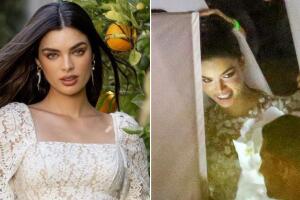 Así fue el vestido de novia de Nadia Ferreira en su boda con Marc Anthony