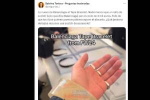 Pulsera de la colección otoño/invierno de 2024 de Balenciaga causa polémica.