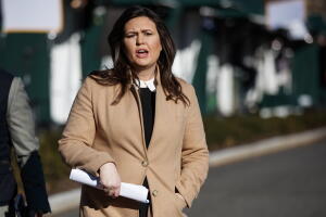 La portavoz de la Casa Blanca, Sarah Sanders, habló con los medios esta mañana.