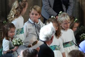 Príncipe George en la boda de la princesa Eugenie de York