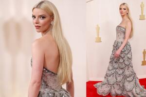Anya Taylor-Joy vistió esta pieza con detalles de pedrería, una creación Alta Costura de Christian Dior.