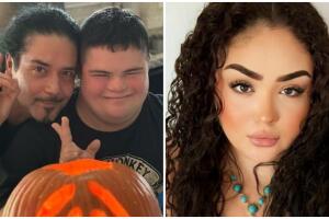 Chris Pérez y sus dos hijos